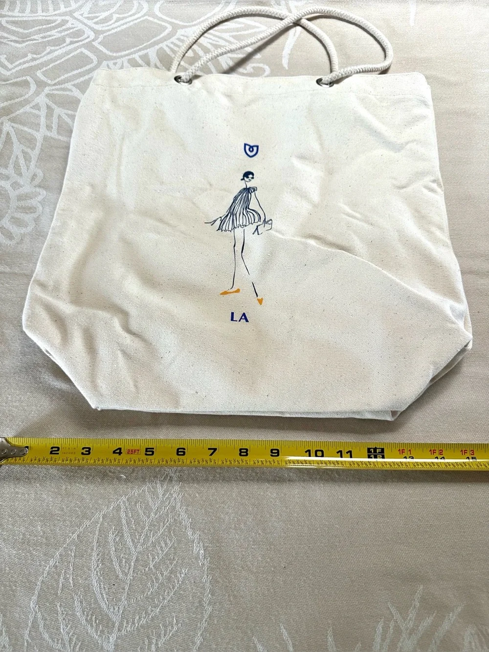 Rothy’s Melrose Los Angeles Canvas Tote Bag Rope Handle Market Shopper Travel